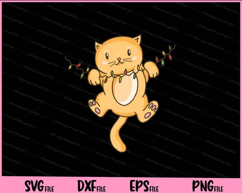 Cute Kitten Christmas Svg Cutting Printable Files  - Premium Cutting Files in SVG, PNG & EPS Formats - Premium SVG Cutting Files for Crafts