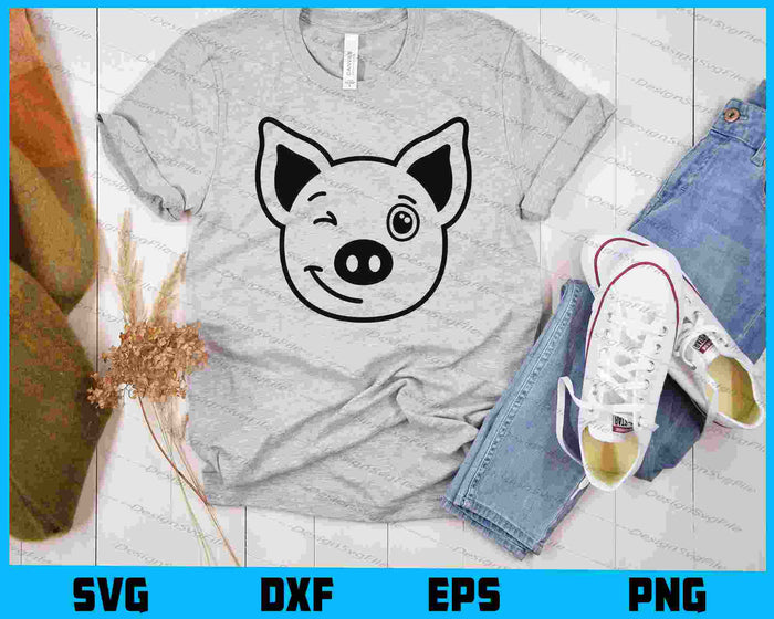 Cute Pig SVG, Farmer PNG