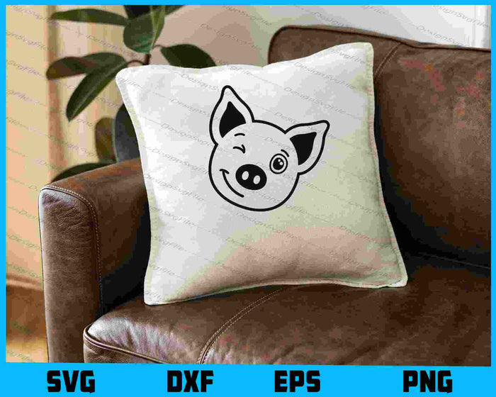 Cute Pig SVG, Farmer PNG