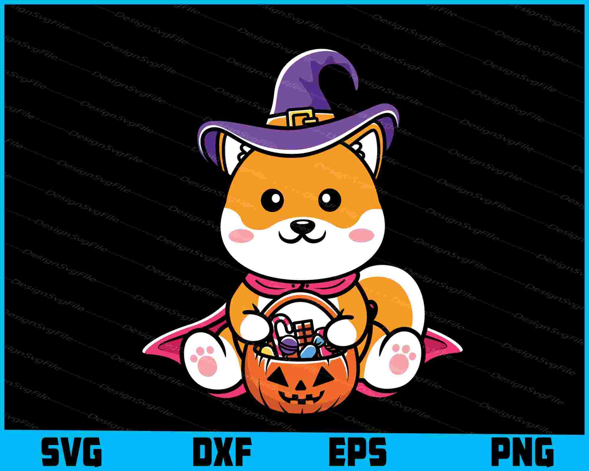 Cute Shiba Inui Pumpkin Halloween SVG PNG Printable File  - Premium Cutting Files in SVG, PNG & EPS Formats - Premium SVG Cutting Files for Crafts