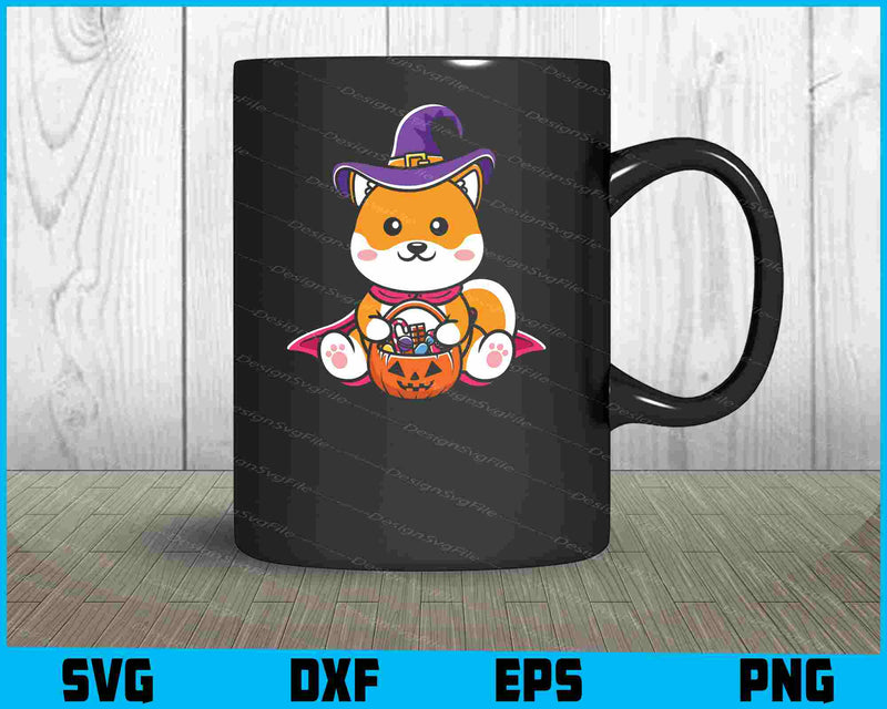 Cute Shiba Inui Pumpkin Halloween SVG PNG Printable File  - Premium Cutting Files in SVG, PNG & EPS Formats - Premium SVG Cutting Files for Crafts