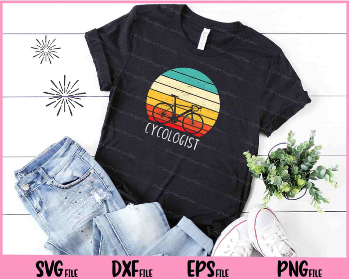 Cycologist - Funny Vintage Cycling Svg Cutting Printable Files  - Premium Cutting Files in SVG, PNG & EPS Formats - Premium SVG Cutting Files for Crafts