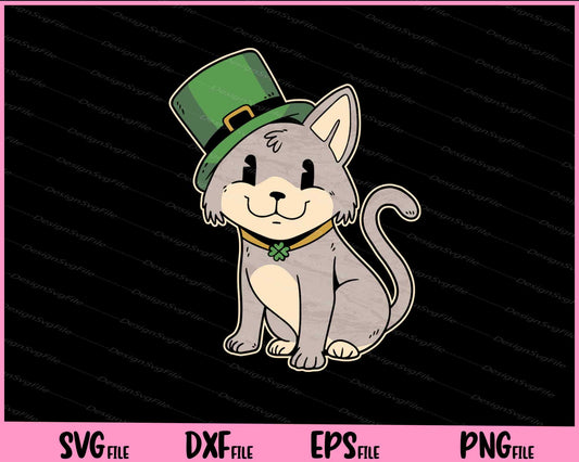 Irish Cat Funny St Patrick's Day Svg Cutting Printable Files  - Premium Cutting Files in SVG, PNG & EPS Formats - Premium SVG Cutting Files for Crafts