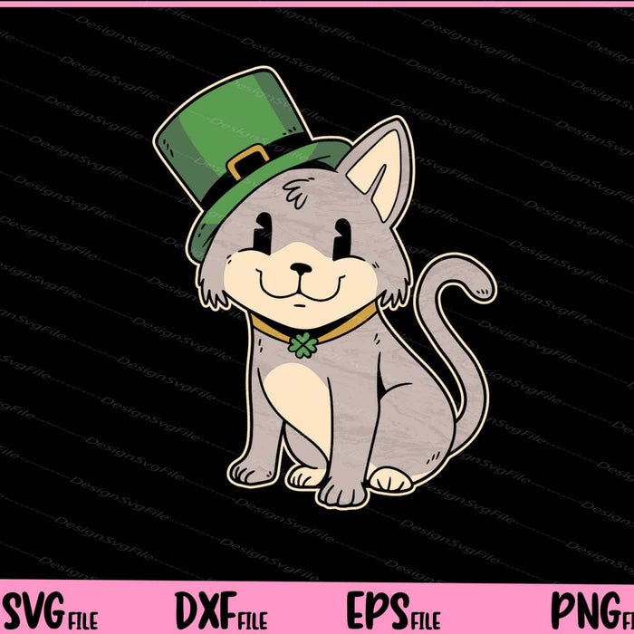 Irish Cat Funny St Patrick's Day Svg Cutting Printable Files  - Premium Cutting Files in SVG, PNG & EPS Formats - Premium SVG Cutting Files for Crafts