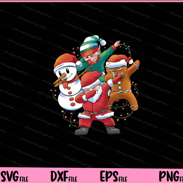 Dabbing Christmas Characters And Lights Svg Cutting Printable Files  - Premium Cutting Files in SVG, PNG & EPS Formats - Premium SVG Cutting Files for Crafts