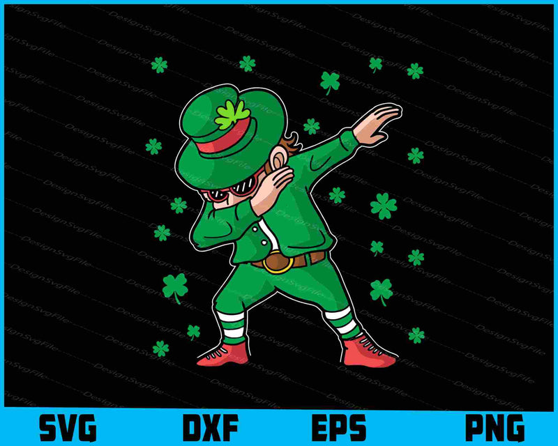 Dabbing Leprechaun Funny St Patricks Day SVG
