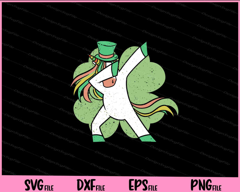 Dabbing Unicorn St Patrick's Day Svg Cutting Printable Files  - Premium Cutting Files in SVG, PNG & EPS Formats - Premium SVG Cutting Files for Crafts