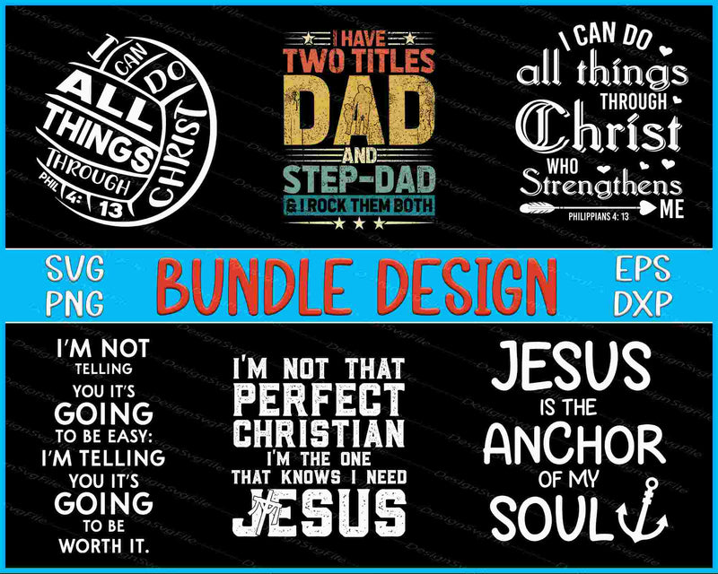 Dad Bundle SVG, Christian PNG
