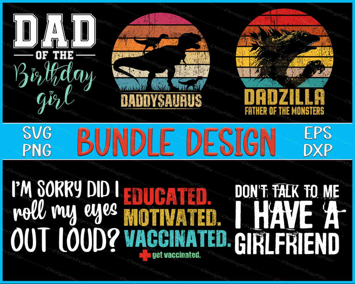 Dad Bundle SVG, Dadzilla PNG