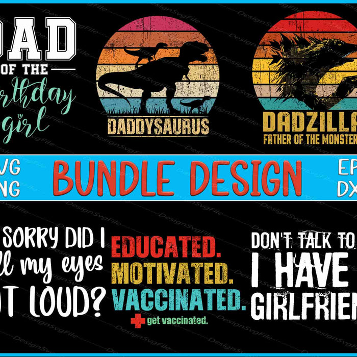 Dad Bundle SVG, Dadzilla PNG