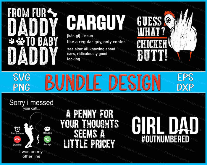 Dad Bundle SVG, Fathers Day PNG