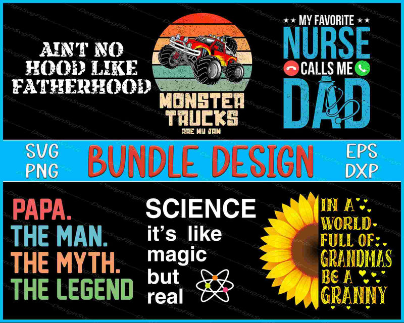 Dad Bundle SVG, Science PNG