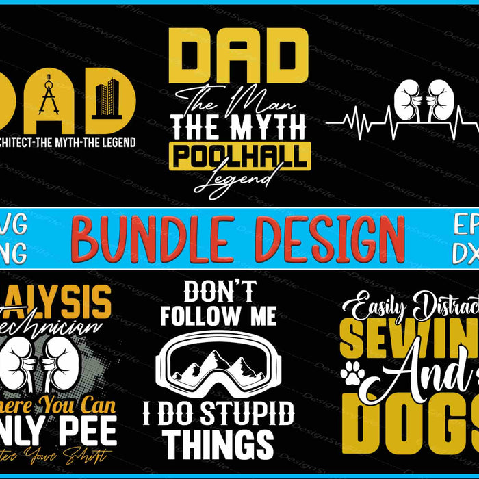 Dad Bundle SVG, Technician PNG