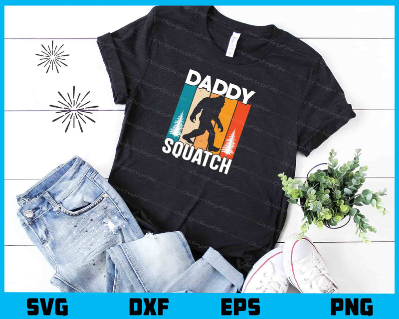 Daddy Squatch Vintage Retro t shirt