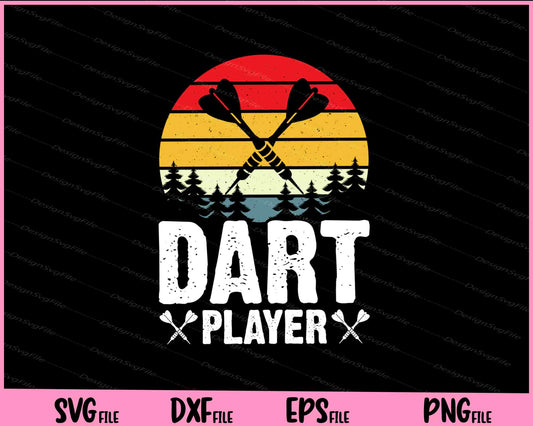 Dart Player Vintage Svg Cutting Printable Files  - Premium Cutting Files in SVG, PNG & EPS Formats - Premium SVG Cutting Files for Crafts