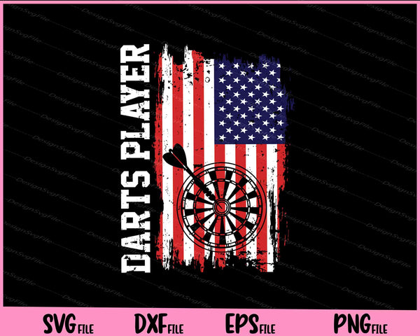 Darts Player American Flag svg