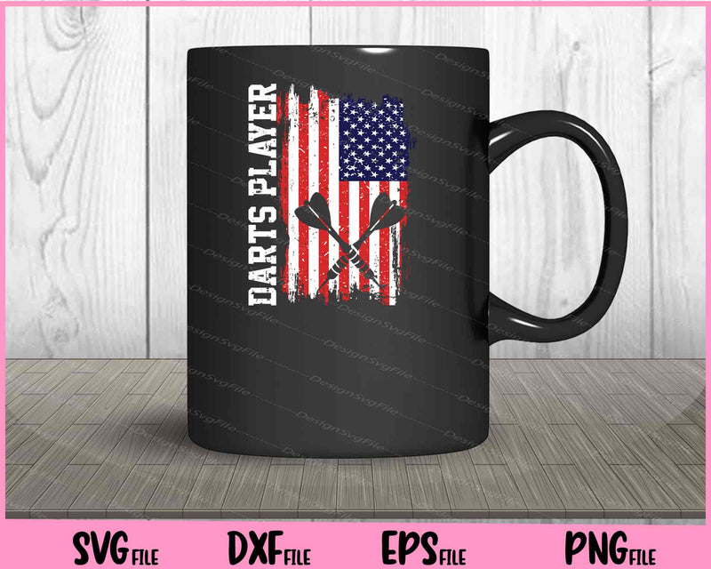 Darts Player American Flag 4th of July mug