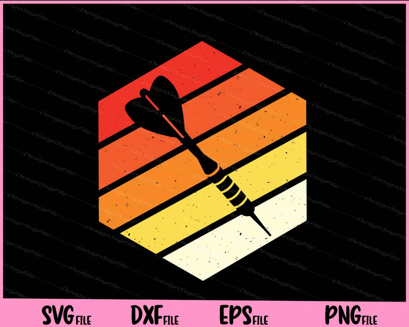 Dart vintage retro funny Svg Cutting Printable Files  - Premium Cutting Files in SVG, PNG & EPS Formats - Premium SVG Cutting Files for Crafts