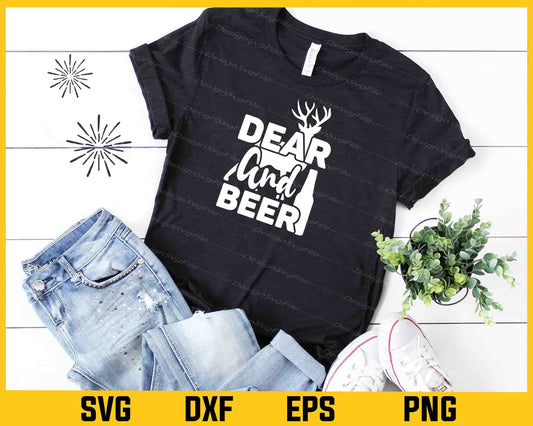 Dear and Beer Svg Cutting Printable File  - Premium Cutting Files in SVG, PNG & EPS Formats - Premium SVG Cutting Files for Crafts