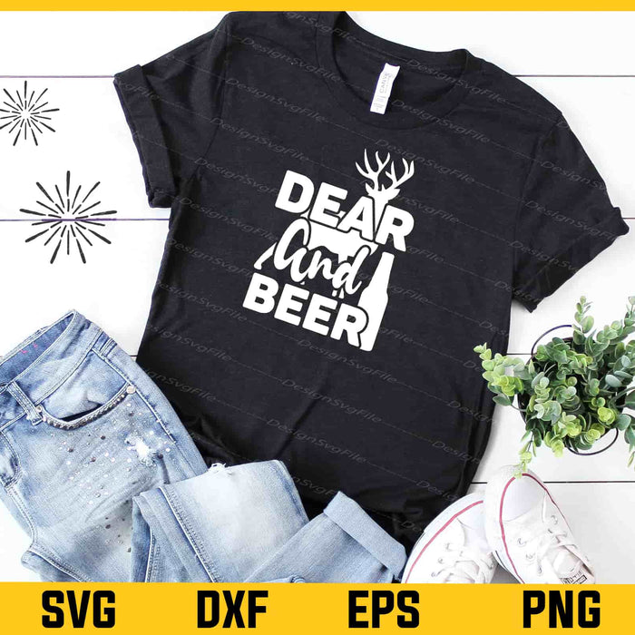 Dear and Beer Svg Cutting Printable File  - Premium Cutting Files in SVG, PNG & EPS Formats - Premium SVG Cutting Files for Crafts