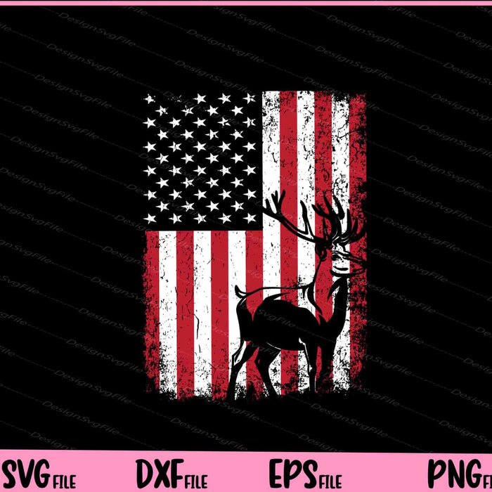 Deer Hunting Flag Svg Cutting Printable Files  - Premium Cutting Files in SVG, PNG & EPS Formats - Premium SVG Cutting Files for Crafts