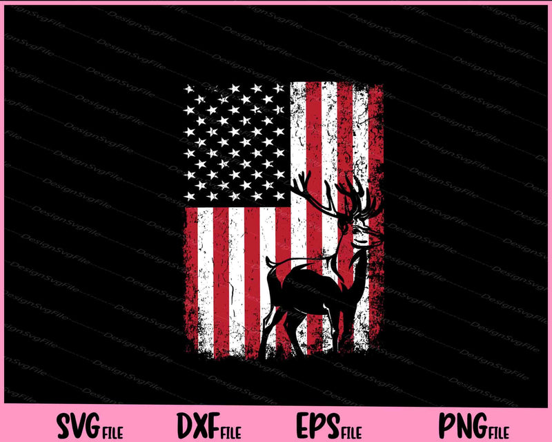 Deer Hunting Flag Svg Cutting Printable Files  - Premium Cutting Files in SVG, PNG & EPS Formats - Premium SVG Cutting Files for Crafts