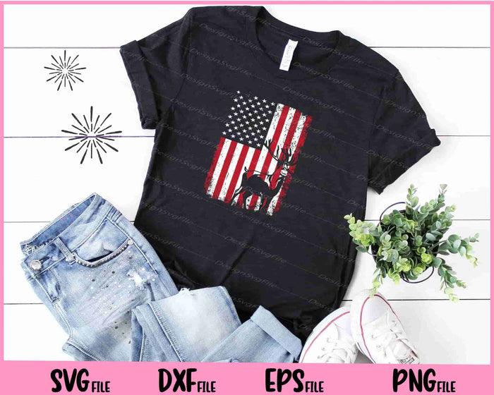 Deer Hunting Flag Svg Cutting Printable Files  - Premium Cutting Files in SVG, PNG & EPS Formats - Premium SVG Cutting Files for Crafts