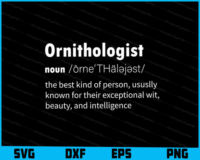 Definition - Birds & Ornithology Gift - Funny Ornithologist SVG