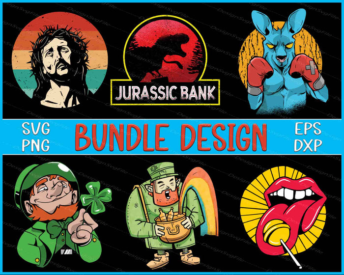 Collection of cartoon illustrations with text overlay on a black background