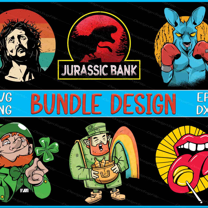 Collection of cartoon illustrations with text overlay on a black background