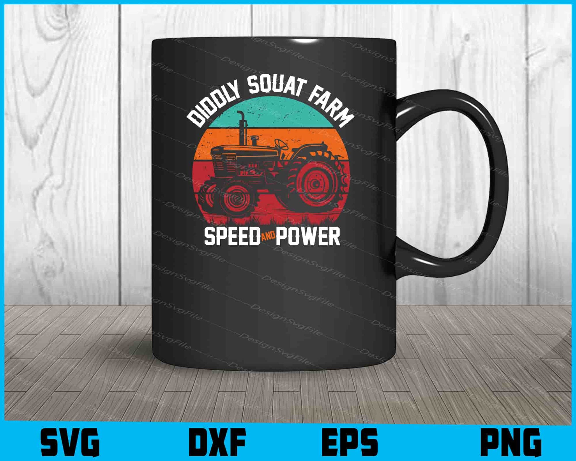 Diddly Squat Farm Speed And Power Tractor SVG PNG Design Printable File  - Premium Cutting Files in SVG, PNG & EPS Formats - Premium SVG Cutting Files for Crafts