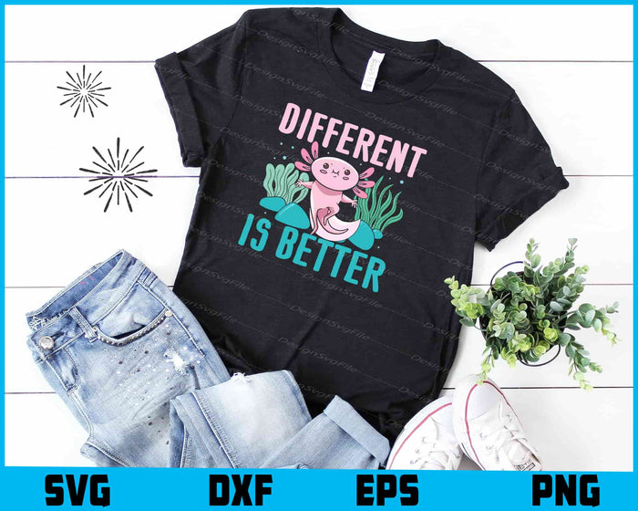 Different Is Better Axolotl SVG