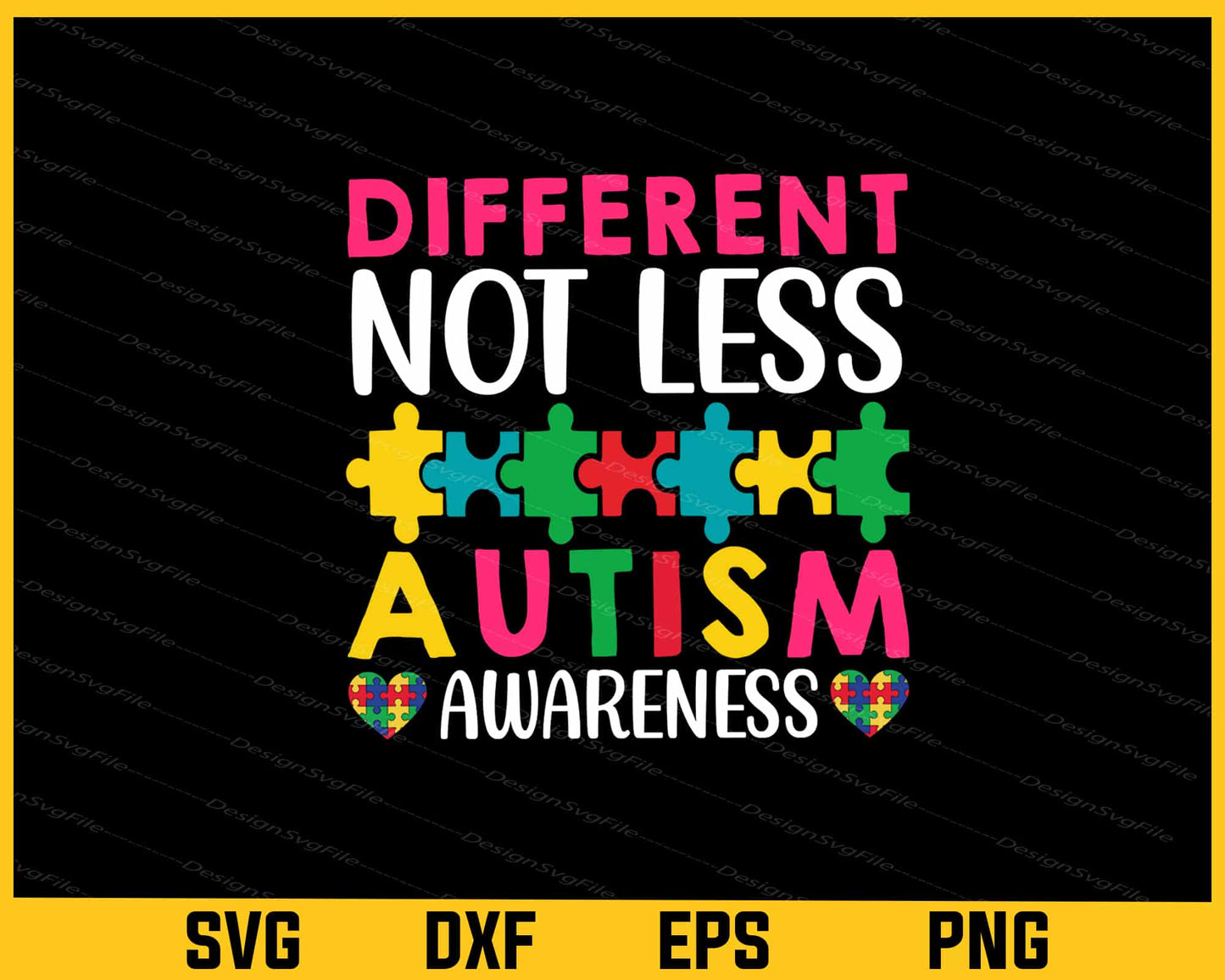 Different Not Less Autism Awareness Svg Cutting Printable File  - Premium Cutting Files in SVG, PNG & EPS Formats - Premium SVG Cutting Files for Crafts