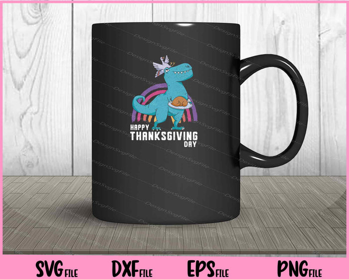 Dinosaur And Turkey Happy Thanksgiving Day Svg Cutting Printable Files  - Premium Cutting Files in SVG, PNG & EPS Formats - Premium SVG Cutting Files for Crafts
