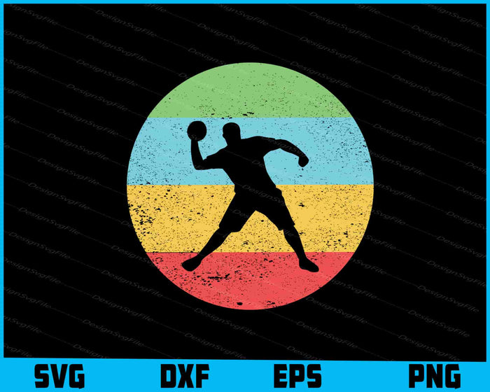 Dodgeball Vintage Retro Dodgeball Player SVG
