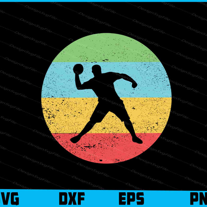 Dodgeball Vintage Retro Dodgeball Player SVG