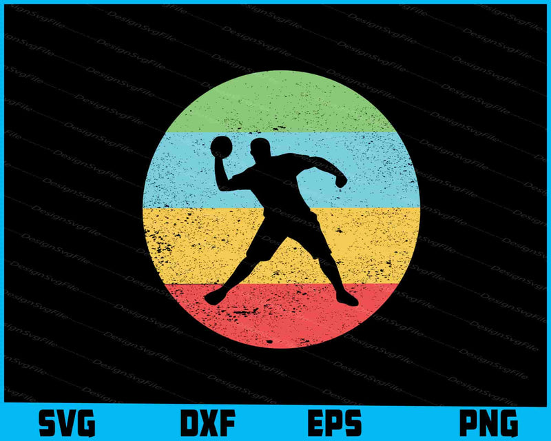 Dodgeball Vintage Retro Dodgeball Player SVG