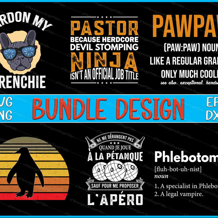 Dog Bundle SVG, Pastor PNG Bundle Penguin