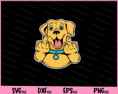 Dog Middle Finger funny Svg Cutting Printable Files  - Premium Cutting Files in SVG, PNG & EPS Formats - Premium SVG Cutting Files for Crafts