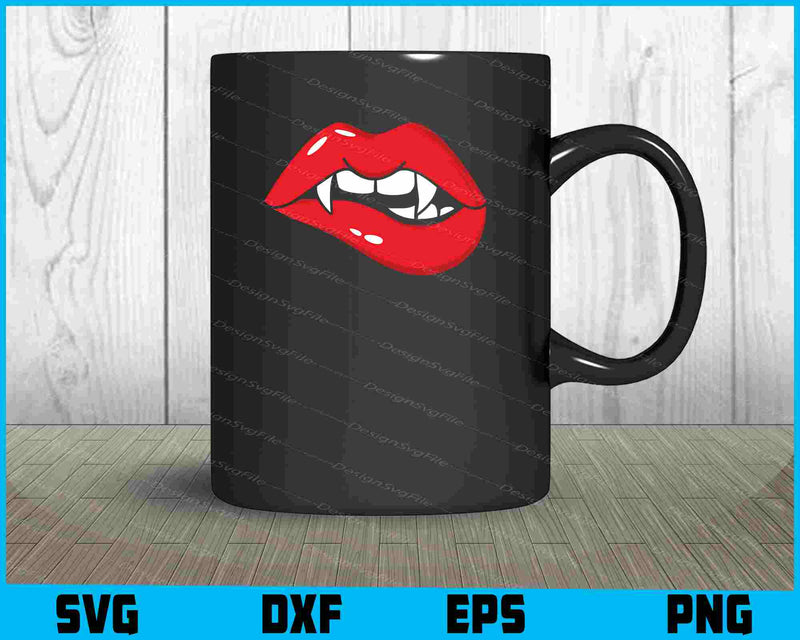 Dracula Vampire Lips Halloween SVG PNG Printable File  - Premium Cutting Files in SVG, PNG & EPS Formats - Premium SVG Cutting Files for Crafts