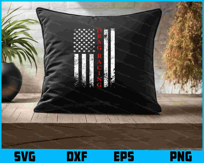 Drag Racing American Flag SVG