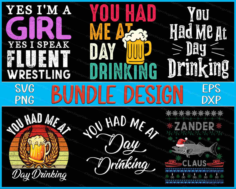 Collection of humorous text designs with graphics on a black background