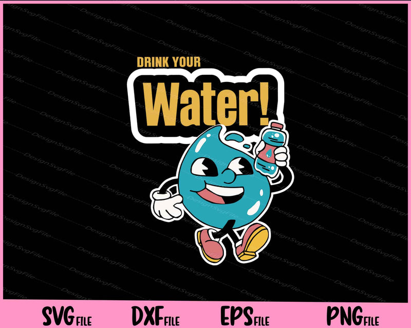 Drinking Water Funny svg
