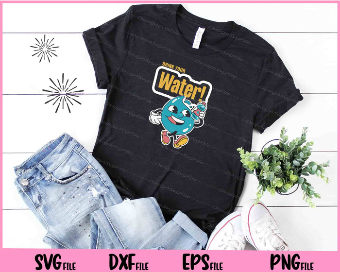 Drinking Water Funny Svg Cutting Printable Files  - Premium Cutting Files in SVG, PNG & EPS Formats - Premium SVG Cutting Files for Crafts