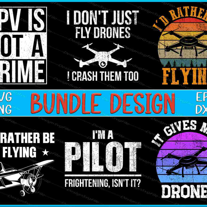 Drone Bundle SVG, Fly Drone PNG