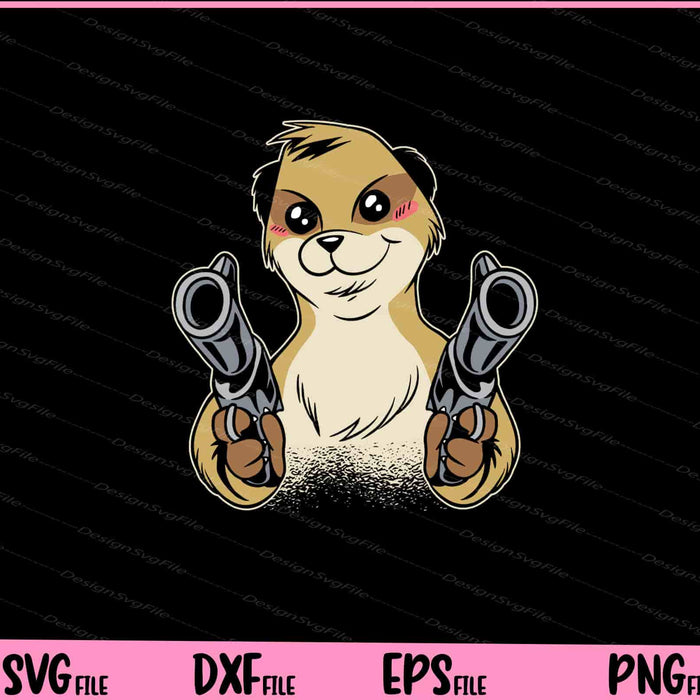 Dual Wielding Meerkat Svg Cutting Printable Files  - Premium Cutting Files in SVG, PNG & EPS Formats - Premium SVG Cutting Files for Crafts