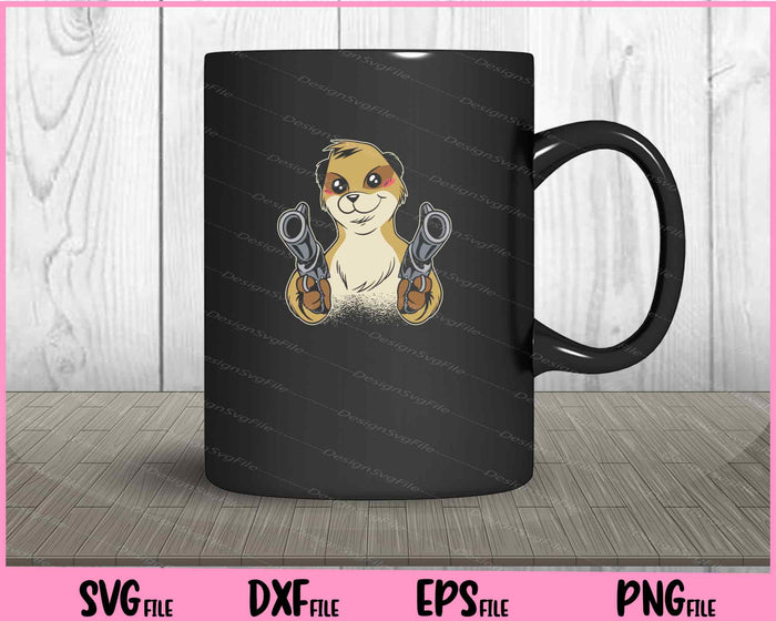 Dual Wielding Meerkat Svg Cutting Printable Files  - Premium Cutting Files in SVG, PNG & EPS Formats - Premium SVG Cutting Files for Crafts