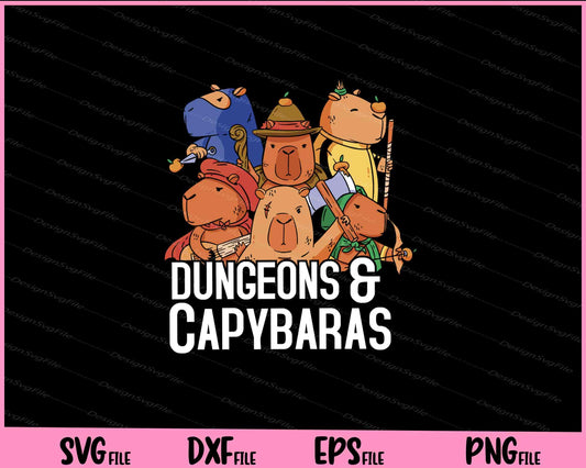 Dungeons And Capybaras Svg Cutting Printable Files  - Premium Cutting Files in SVG, PNG & EPS Formats - Premium SVG Cutting Files for Crafts