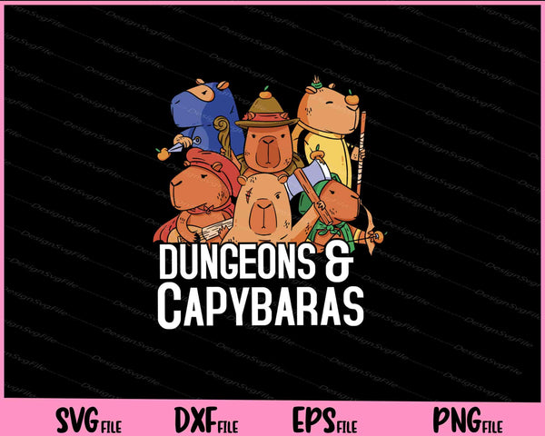 Dungeons And Capybaras Svg Cutting Printable Files