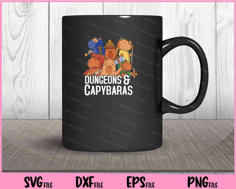 Dungeons And Capybaras Svg Cutting Printable Files